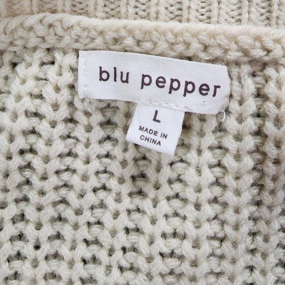 BLU PEPPER color block‎ chevron boho destroyed sweater size 2X - Picture 8 of 8